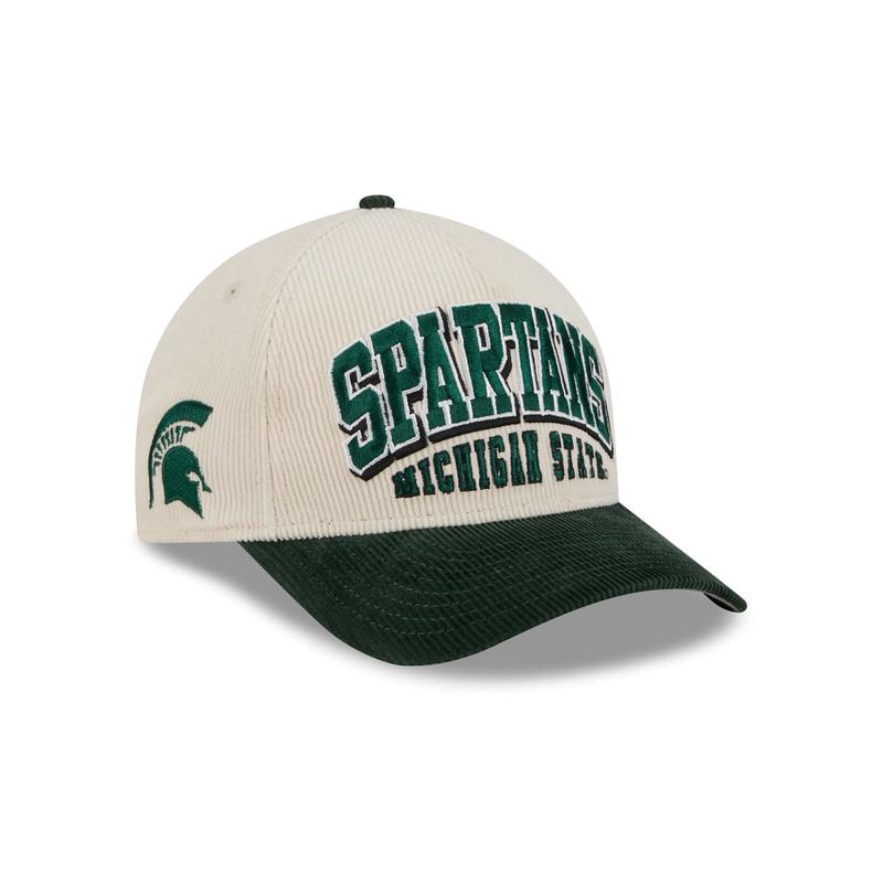 Michigan State Spartans Stacked Corduroy 9FORTY M-Crown A-Frame Snapback Hat