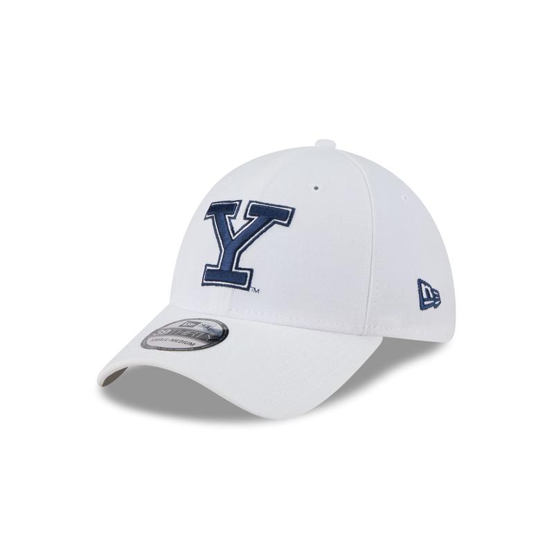 Yale Bulldogs Optic White 39THIRTY Stretch Fit Hat