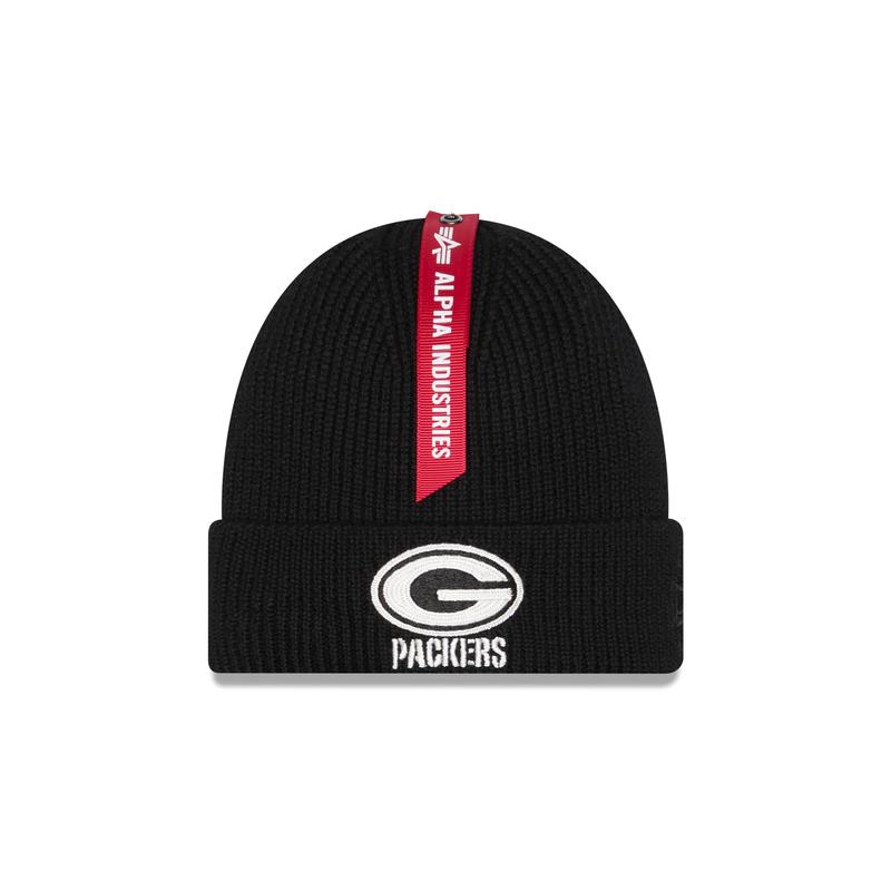 Alpha Industries x Green Bay Packers Black Cuff Knit Hat