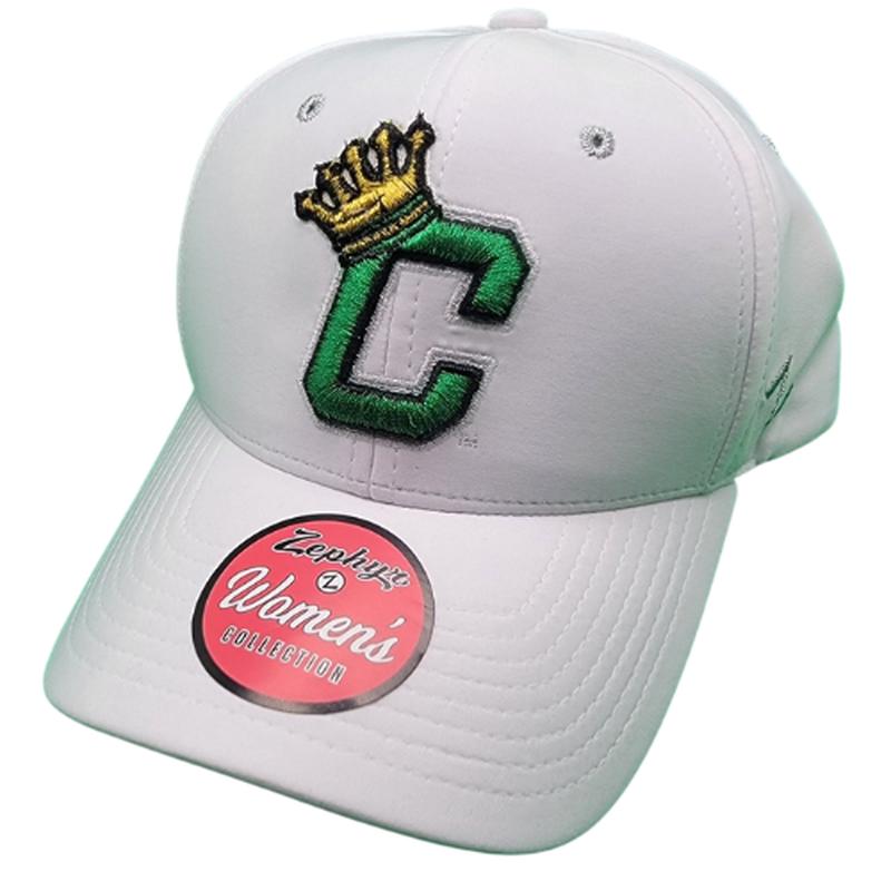 Zephyr Women's White "C Crown" Hyper Cool Velcro Adjustable Cap