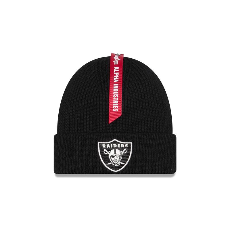 Alpha Industries x Las Vegas Raiders Black Cuff Knit Hat