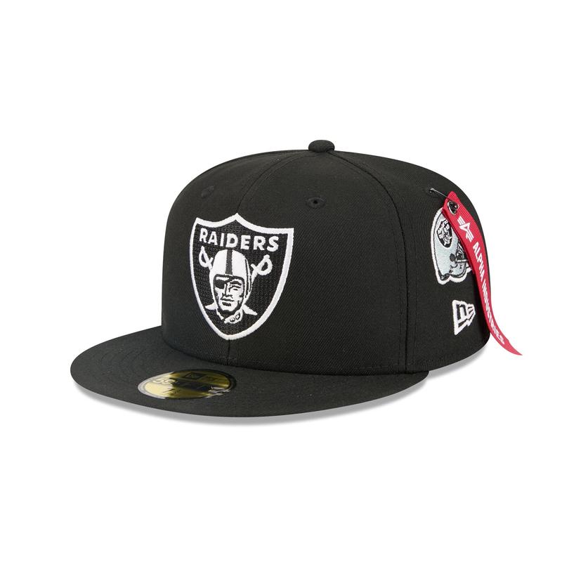Alpha Industries x Las Vegas Raiders Black 59FIFTY Fitted Hat