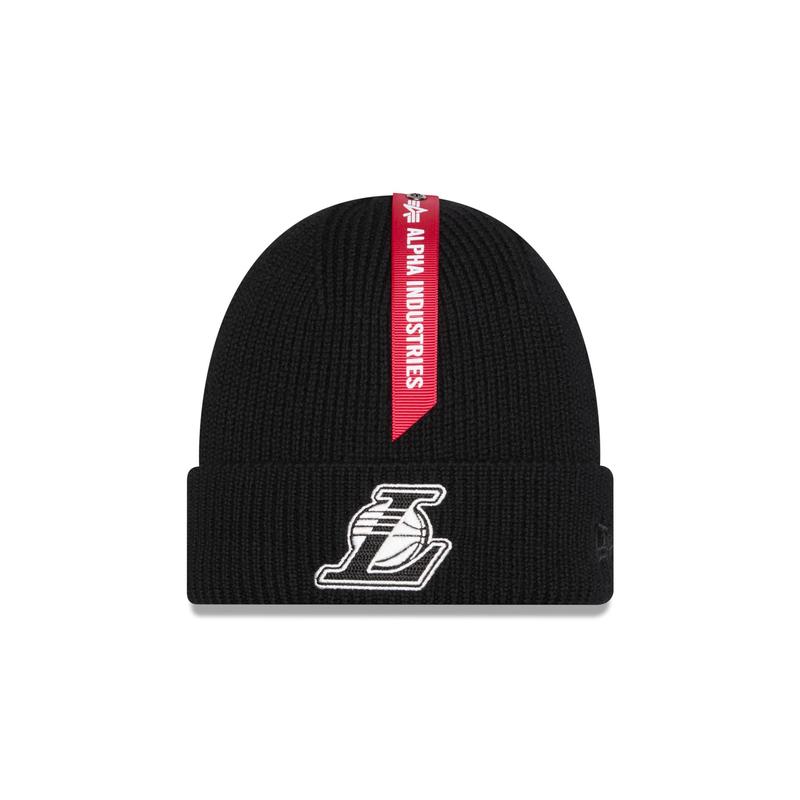 Alpha Industries x Los Angeles Lakers Black Cuff Knit Hat