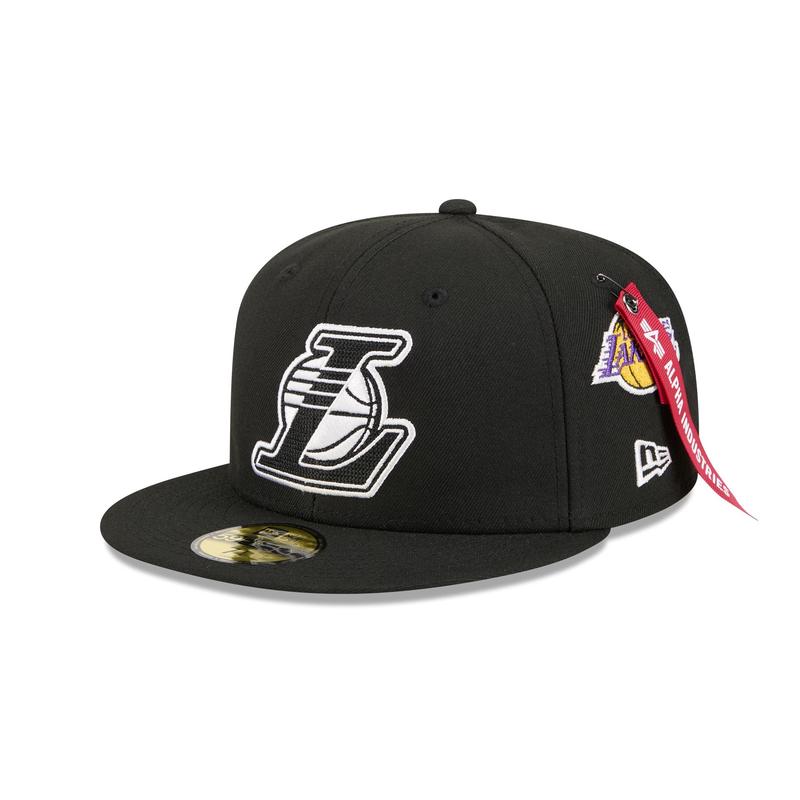 Alpha Industries x Los Angeles Lakers Black 59FIFTY Fitted Hat
