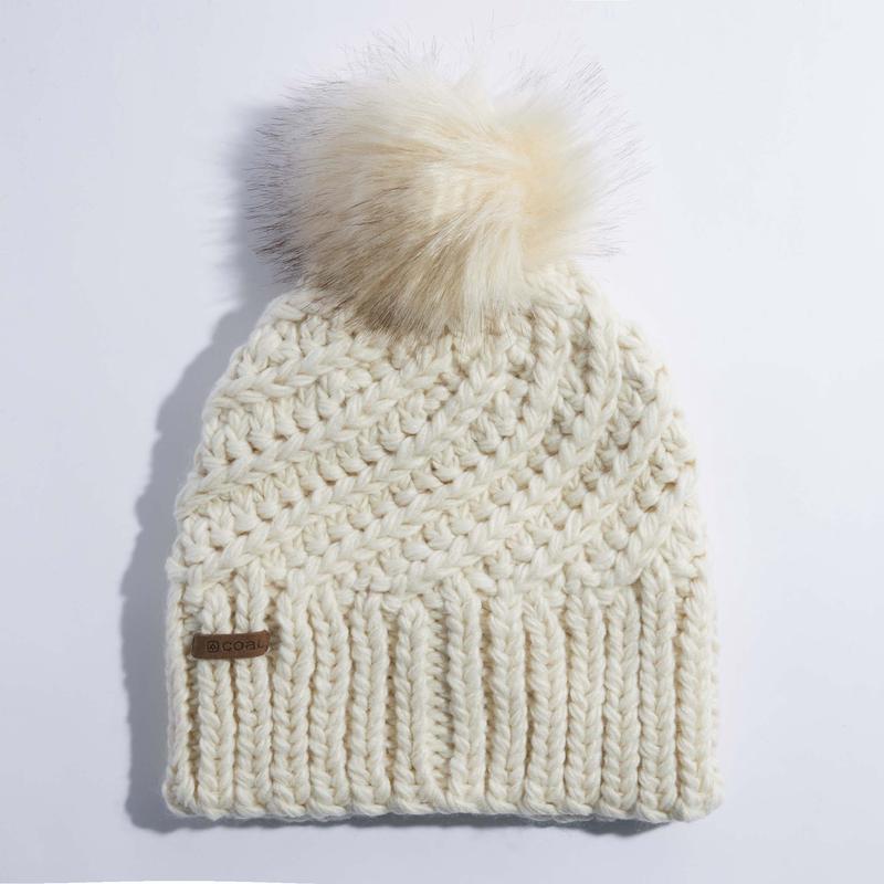 The Maizy Knit Faux Fur Pom Womens Beanie