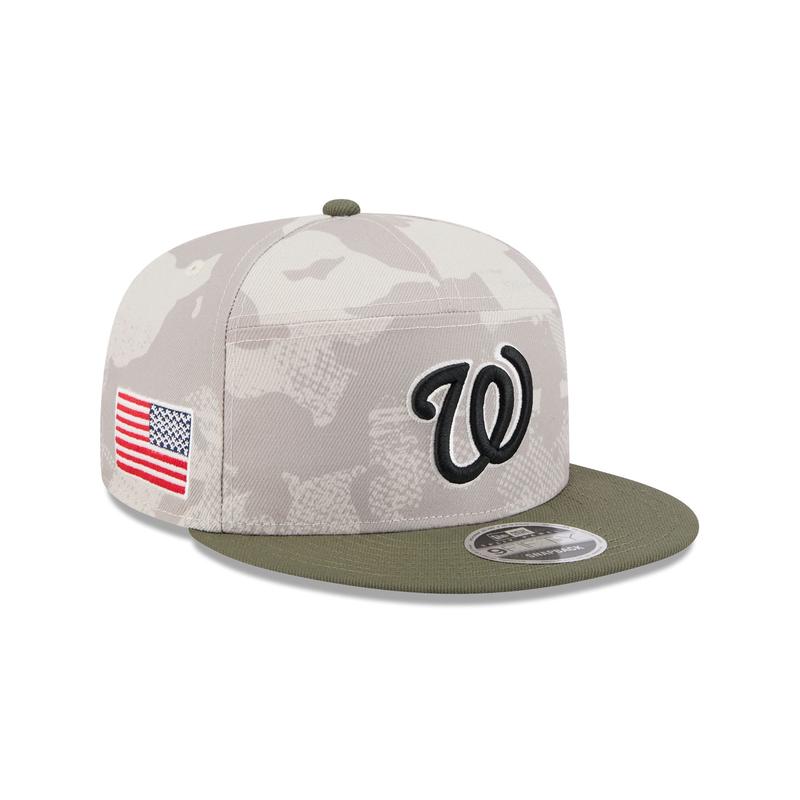 Washington Nationals Armed Forces Day 2025 Split Panel 9FIFTY Snapback Hat
