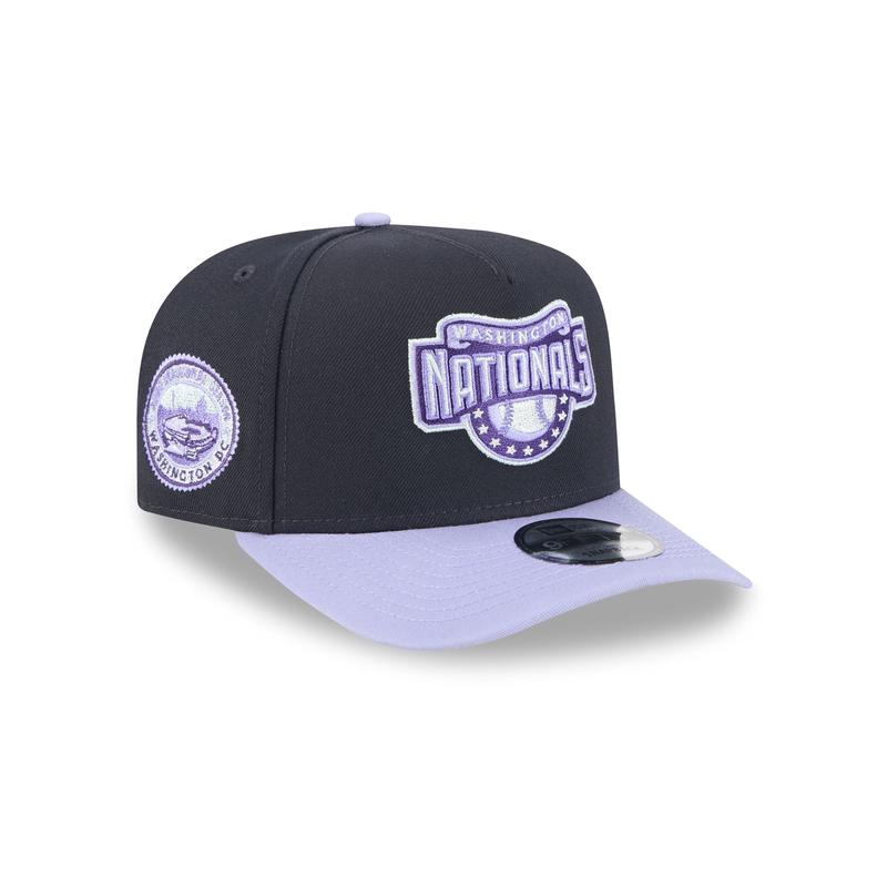 Washington Nationals Navy Lavender 9FIFTY A-Frame Snapback Hat