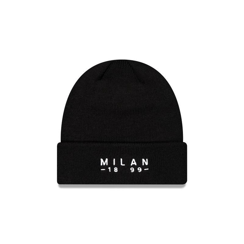 AC Milan Established Wordmark Black Cuff Knit Hat