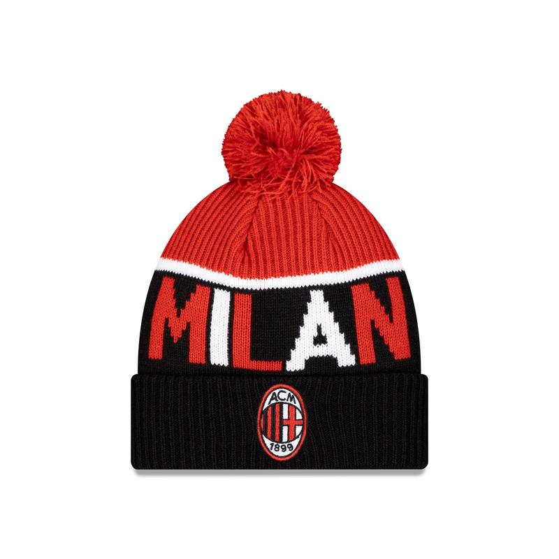 AC Milan Sport Black Pom Knit Hat