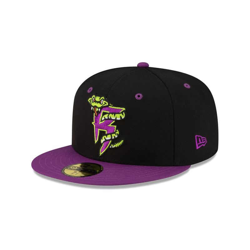 Wisconsin Timber Rattlers Halloween Purple 59FIFTY Fitted Hat