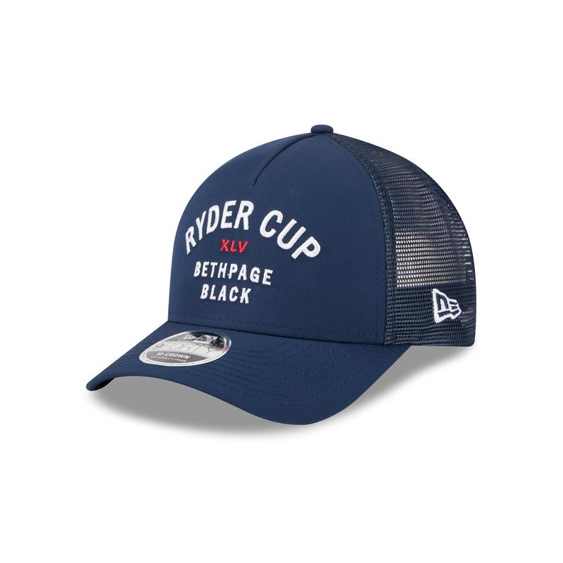 2025 Ryder Cup Minimalist Navy 9FORTY M-Crown A-Frame Trucker Hat