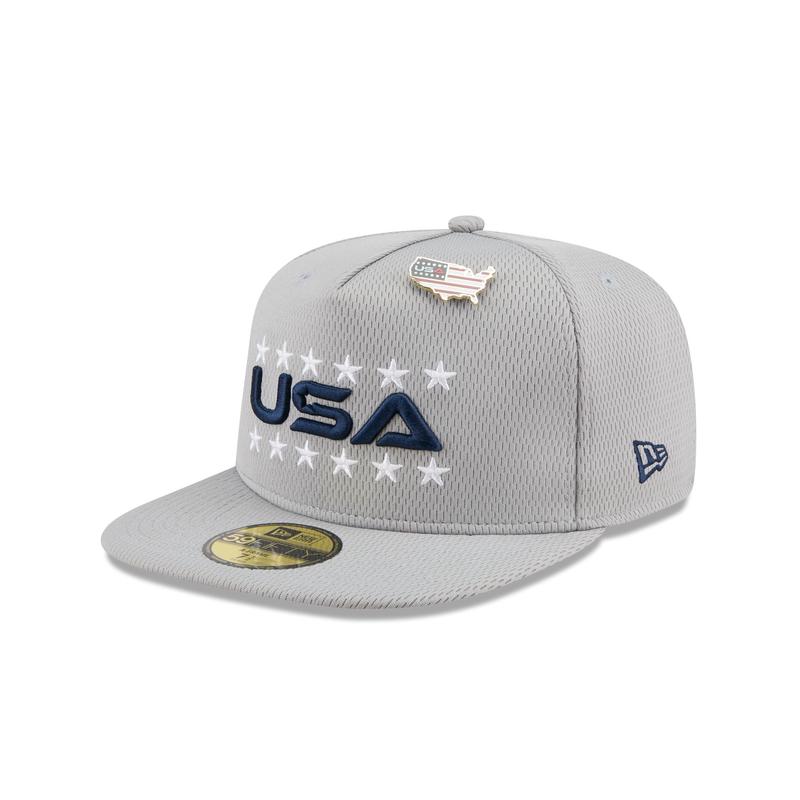 2025 Ryder Cup Team USA Gray 59FIFTY A-Frame Fitted Hat